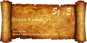 Szele Elemér névjegykártya