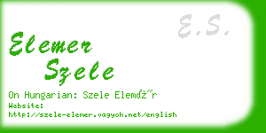 elemer szele business card